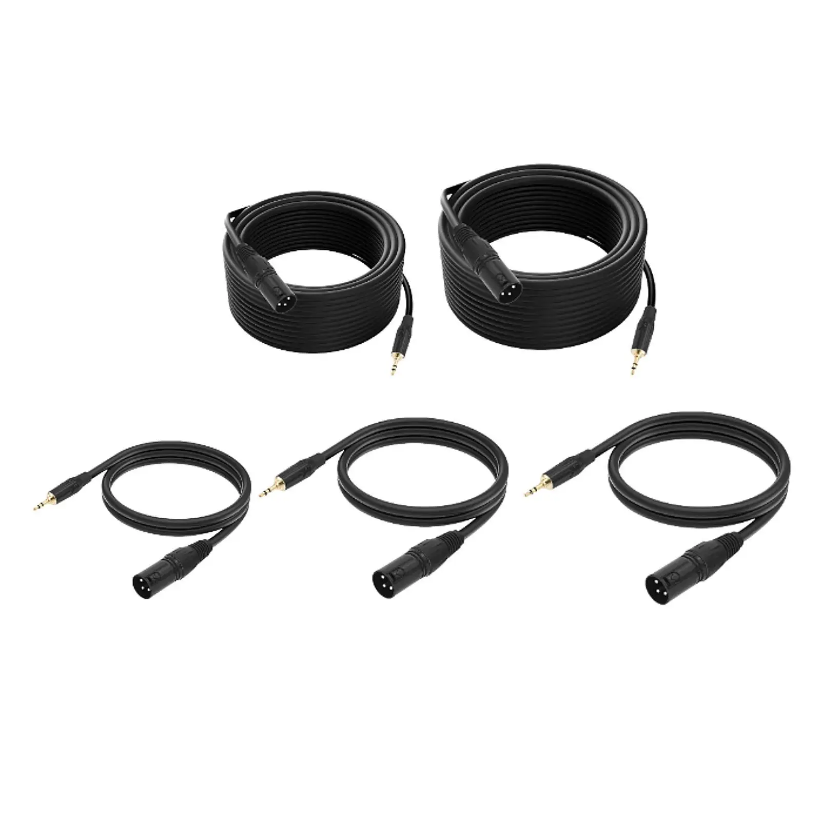 Cable XLR a 3,5 mm Resistente al desgaste Versátil Cable XLR de 3,5 mm a 3 pines para teléfono móvil Portátil Creación musical Reproductor de MP3 Reuniones