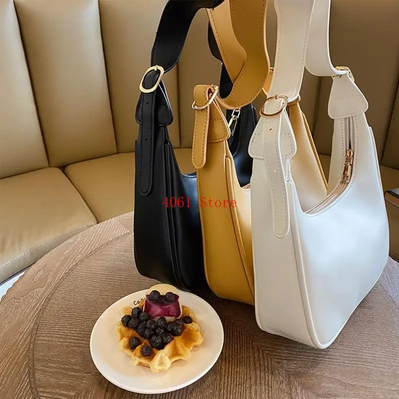 

Vintage PU Leather Underarm Bag Shoulder Bag Handbag Crossbody Bag for Walking