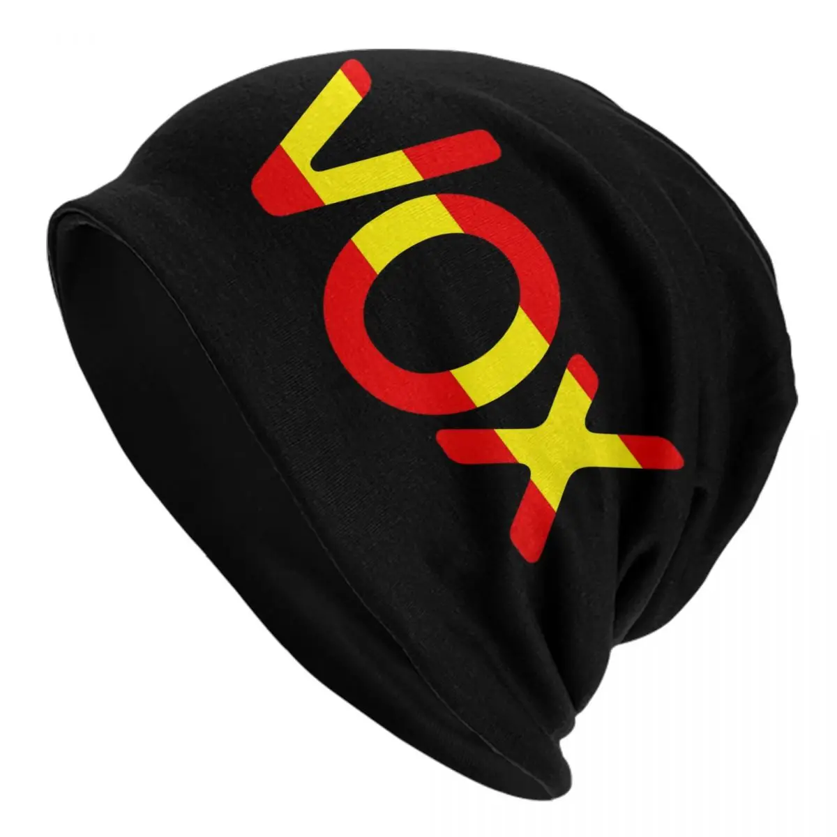 Custom Vox Spain Flag Skullies Beanies Caps Winter Warm Men Women Knitting Hats Unisex Adult Spanish Political Party Bonnet Hats