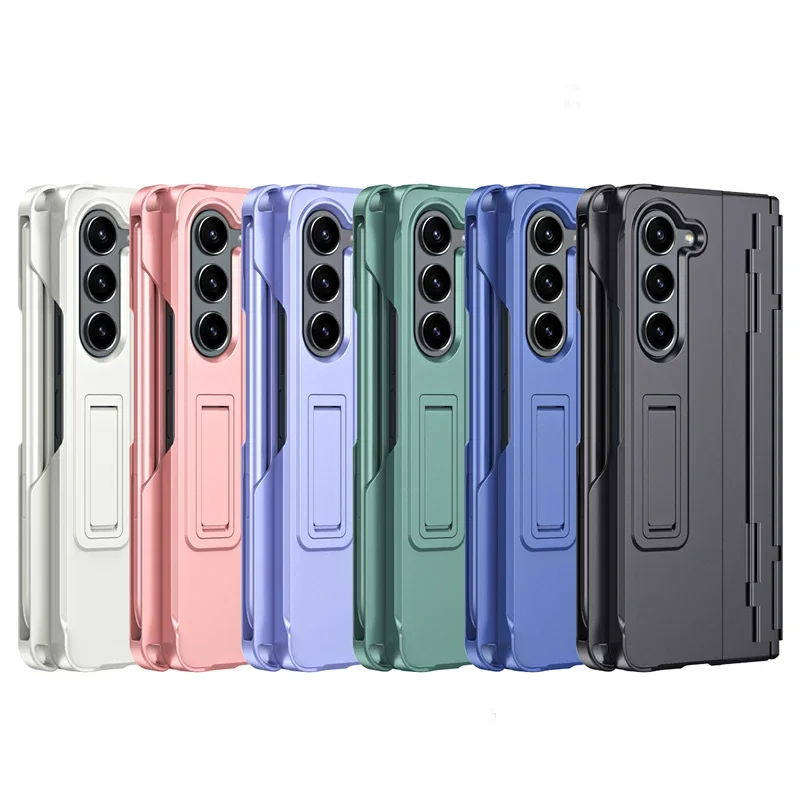 For Samsung Galaxy Z Fold 5 Case All-inclusive Hinge Protection with Tempered Glass Stylus Pen Stand Folding Cover For Z Fold 5