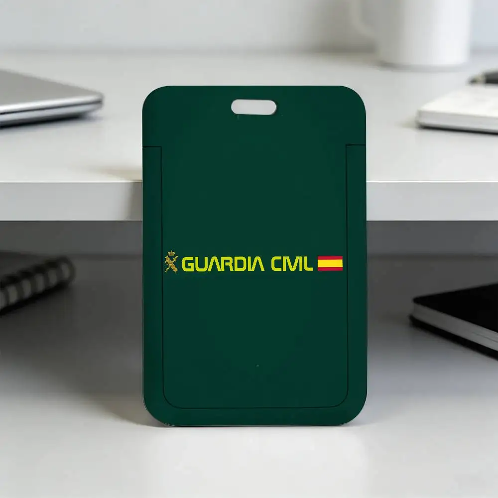 S-Spanish C-Civil G-Guard Coole Transparente Kartenhalterung Mitarbeiter Plastik-Schiebehülle Lanyard Arbeits-Ausweistasche Bus – Detail 5