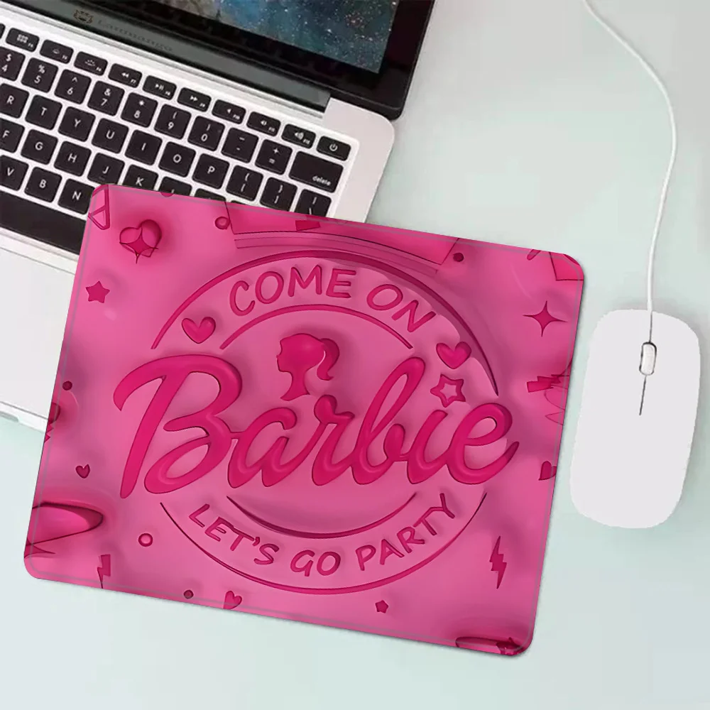 Cute Cartoon Pink Doll Gaming Mouse Pad XS Small Mousepad for PC Gamer Desktop Decoration Office Mouse Mat B-BarbieS Deskmat Rug