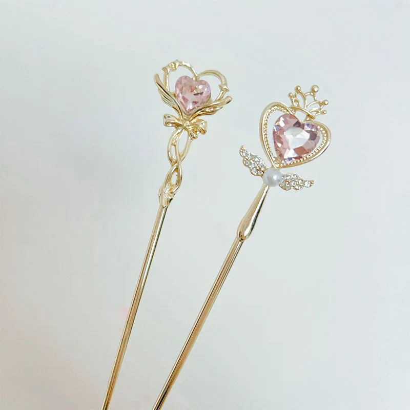 الحب كريستال ماجيك العصا دبوس الشعر عالية الجودة دبوس الشعر الصيني الجديد الحد الأدنى تصميم إكسسوارات الشعر أغطية الرأس دبوس الشعر للنساء