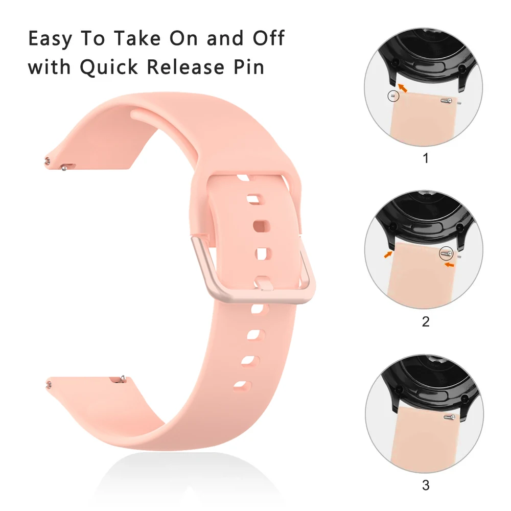 Haylou Solar 5/Ultra/Lite、Watch 4、4S、2 Pro (LS02 Pro)/S6、R8、S8/RS4 Plus対応 20/22mm シリコン製腕時計バンド/リストストラップ