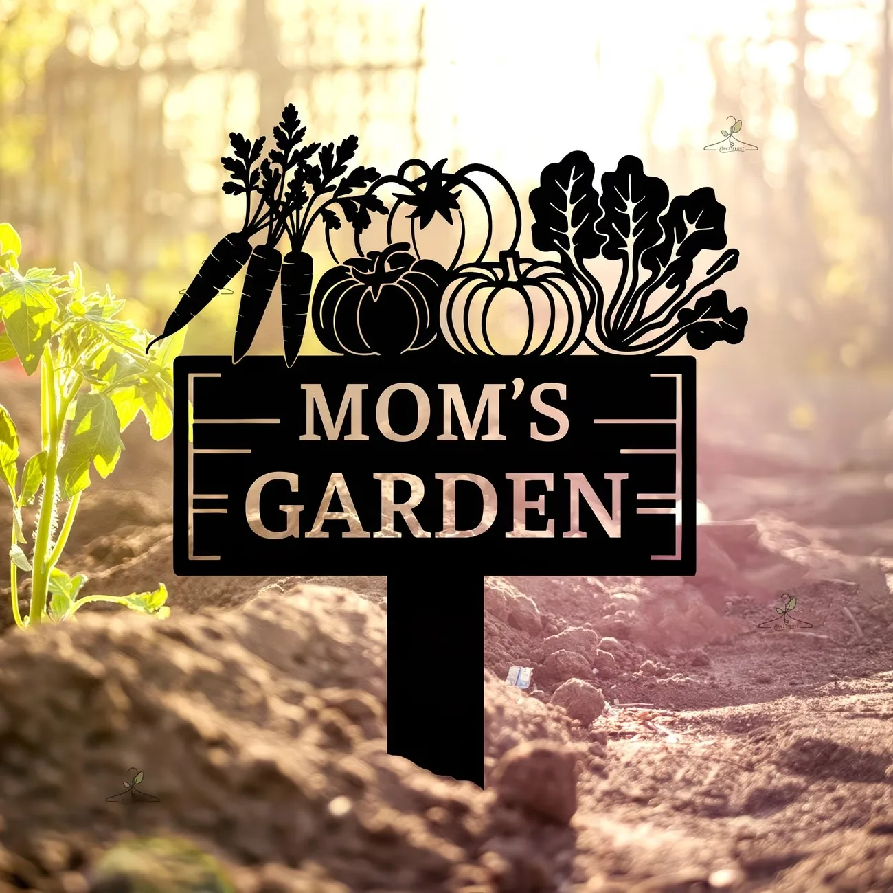 Custom Metal Garden Sign, Personalized Fruit and Vegetable Farm Decor, Garden Stake, Natural Outdoor Garden and Yard Decoration