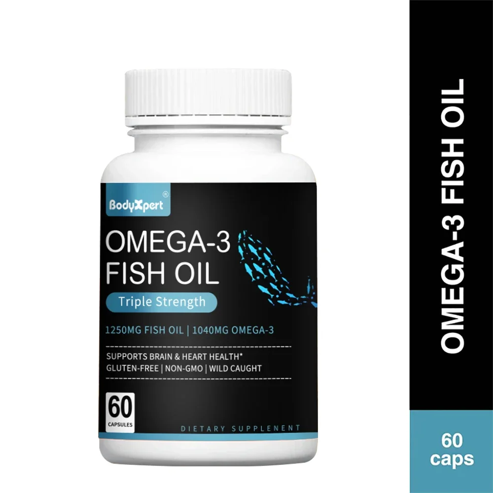 Omega 3 Fish Oil - EPA and DHA Fatty Acids From Alaskan Pollock - Provides Heart, Brain and Immune Support for Men and Women