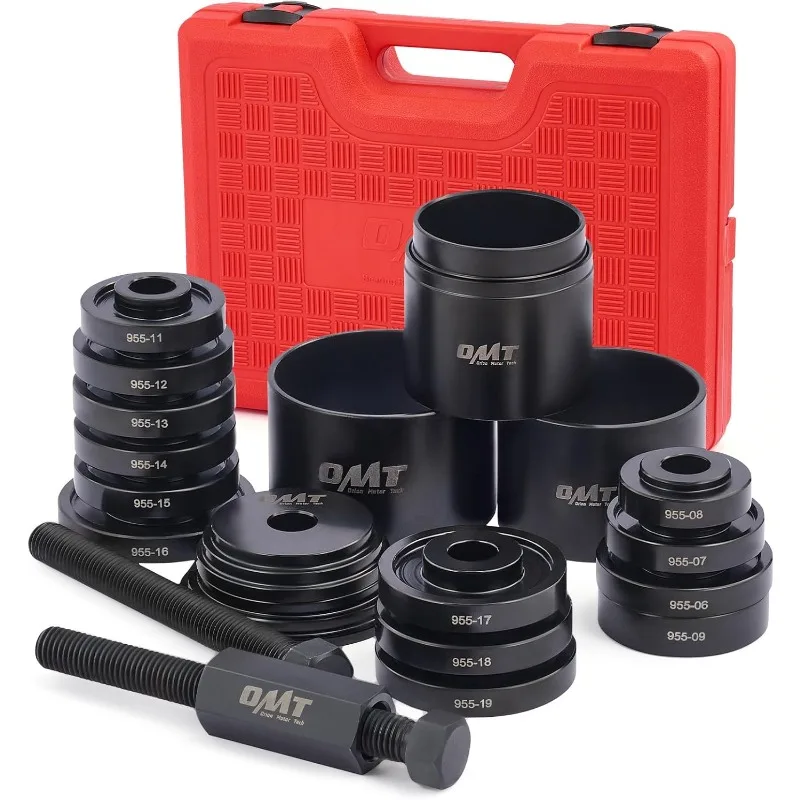 

Wheel Bearing Press Kit for Front Wheel Drive Bearing Removal & Installation, 24pc Wheel Bearing Puller Tool Set with Sliding