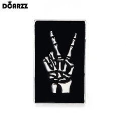 DCARZZ Skeleton Hand Brooch Pin Medical Vintage Jewelry Anatomical  Gift Men Black Enamel Lapel Pin Metal Doctors