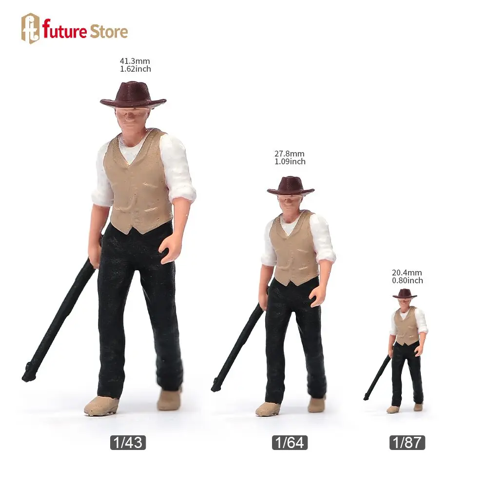 ANT Resin 3D Print 1/87 1/64 1/43 Wilderness Western Cowboy  Diorama Figure Model Miniature Creative Photography Cars Vehicles T