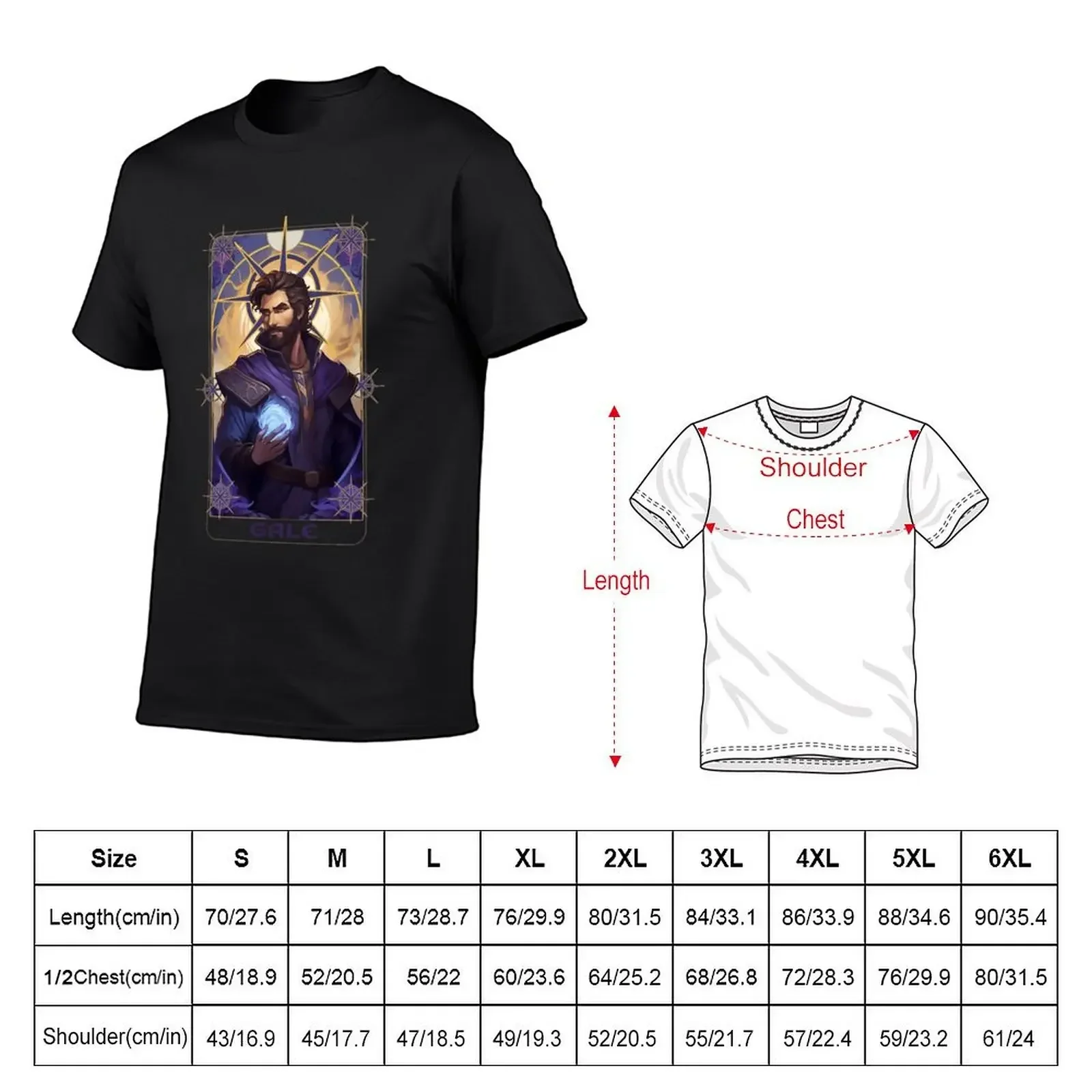 Gale, the Legendary Wizard of Waterdeep. Baldur's Gate 3 inspired funart T-shirt blanks mens t shirts image 2