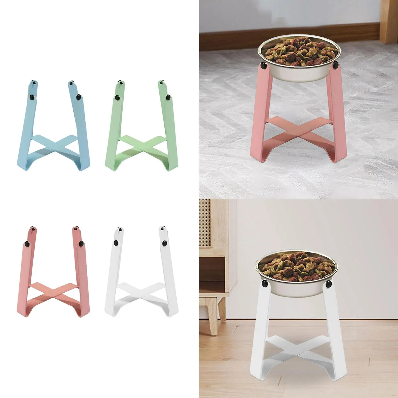 Elevated Raised Bowl Stand, Pets Food Feeder Holder Easy to Clean Dogs Bowl Rack