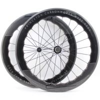 Newest 700C Road Bike UD Full Carbon Fibre wheelset Carbon Bicycle Wheelset clincher tubeless rims 65mm wave 25mm width V brake