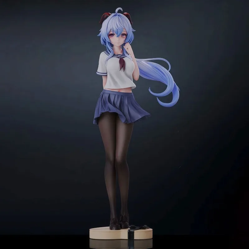 Figurka Genshin Impact Ganyu 25 cm, dostępna od ręki, urocza, piękna dziewczyna, model anime z gry, ozdoba na biurko z PVC, dekoracje, prezenty świąteczne.