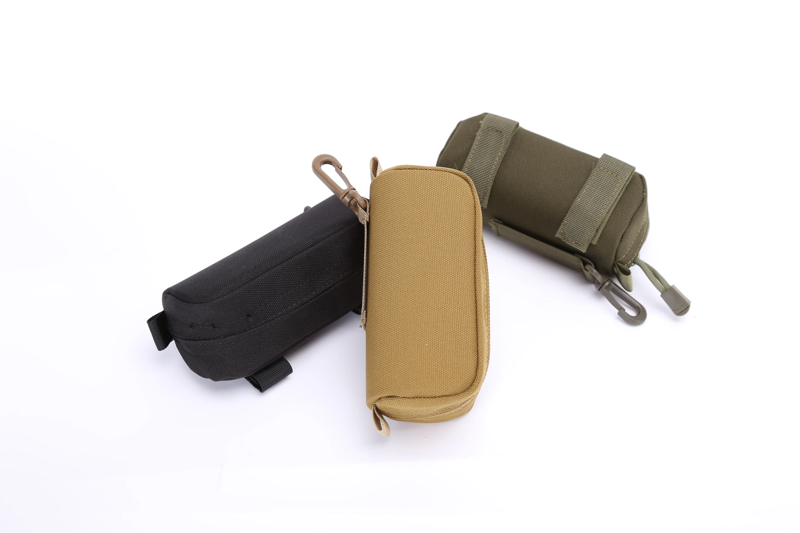 Taktisches Molle-Brillenetui Stoßfestes Sonnenbrillen-Etui Schutzbox mit Clip