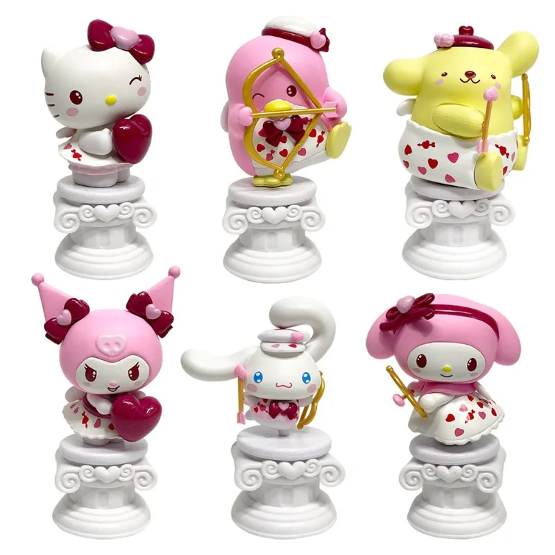 ฟิกเกอร์ซานริโอ ครอบครัวรักคิวปิด ซีรีส์คุโรมิ กล่องสุ่ม ของตกแต่ง 520 ของขวัญวันวาเลนไทน์ ขายส่ง