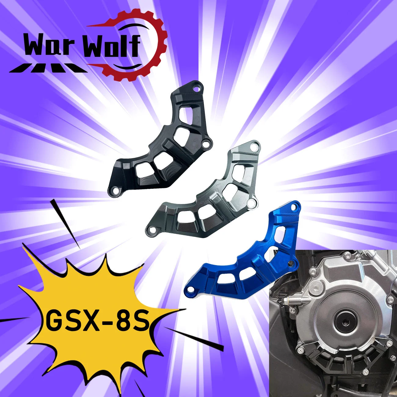 

Motorcycle CNC Engine Cylinder Cover Head Protection Clutch Guards For SUZUKI GSX-8S 8R GSX8S GSX8R 2022 2023 2024 22-24