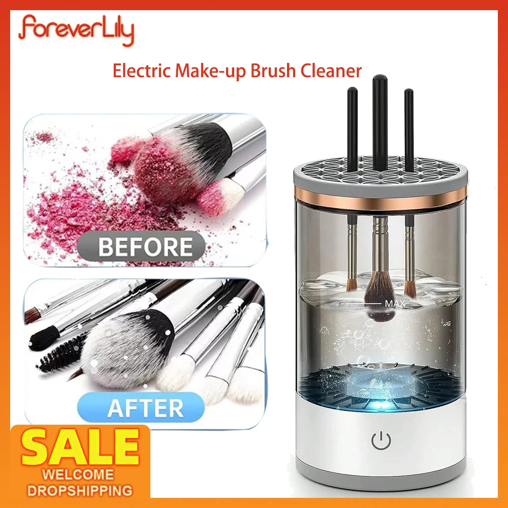 

Automatic Makeup Brush Cleaning Machine Drying Stand With USB Charging Lazy Must Eye Shadow Powder Blusher Brush Washing Tool