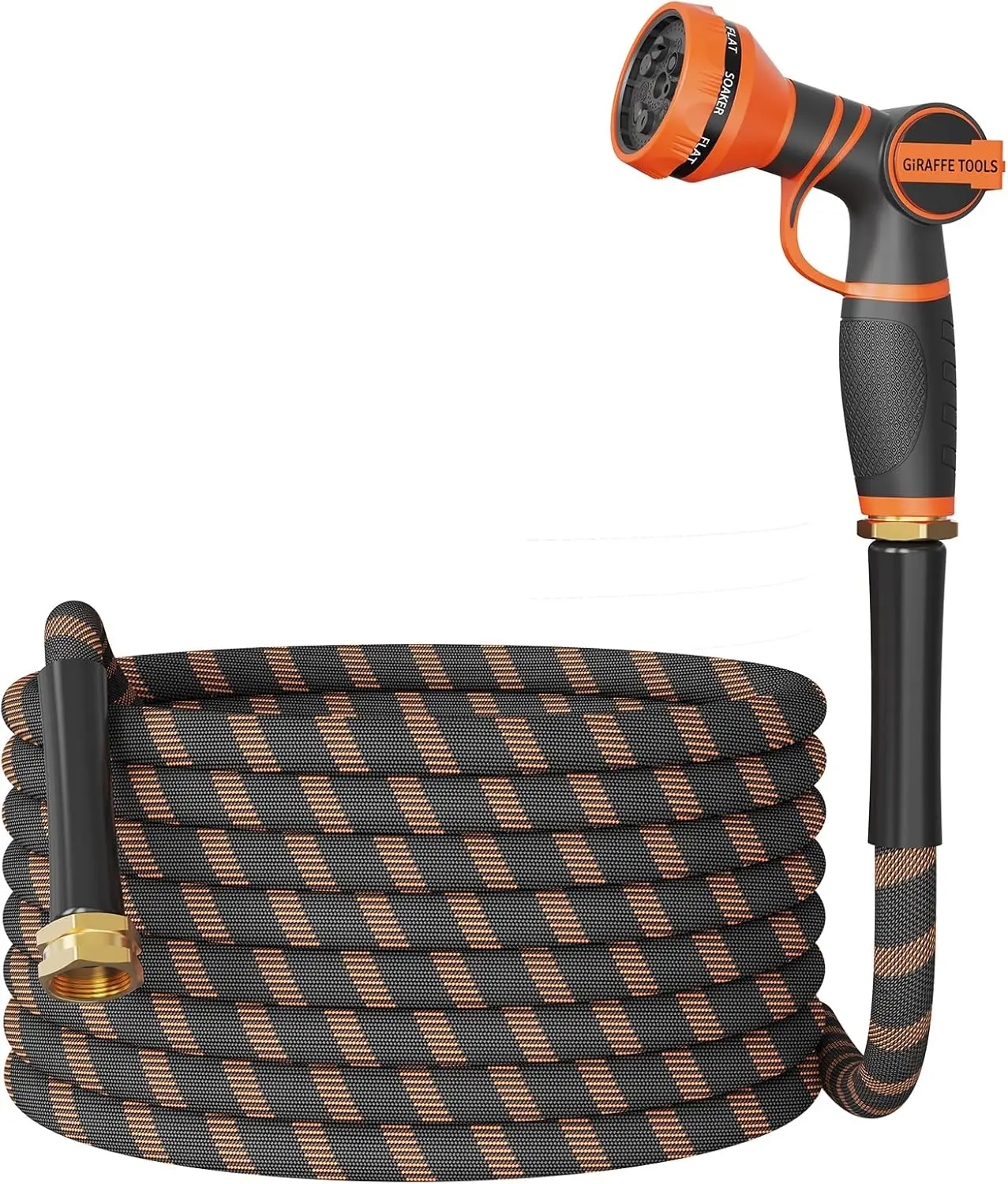 

50FT Lightweight Garden Hose, 1/2" Non-Expandable, 600 PSI Burst, 9 Spray Nozzle, Heavy Duty