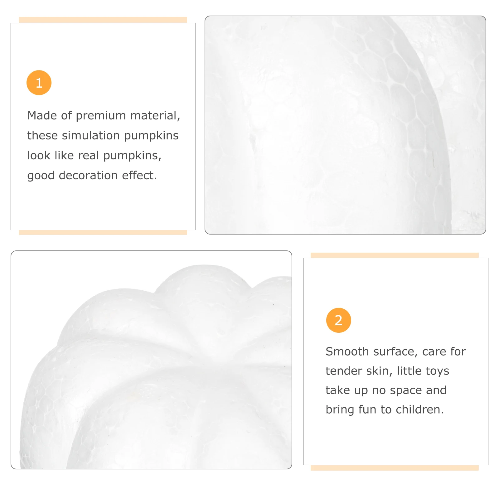 

4pcs Foam Pumpkins Lifelike Artificial Pumpkin Decor For Halloween Harvest Festival Thanksgiving Party Decoration