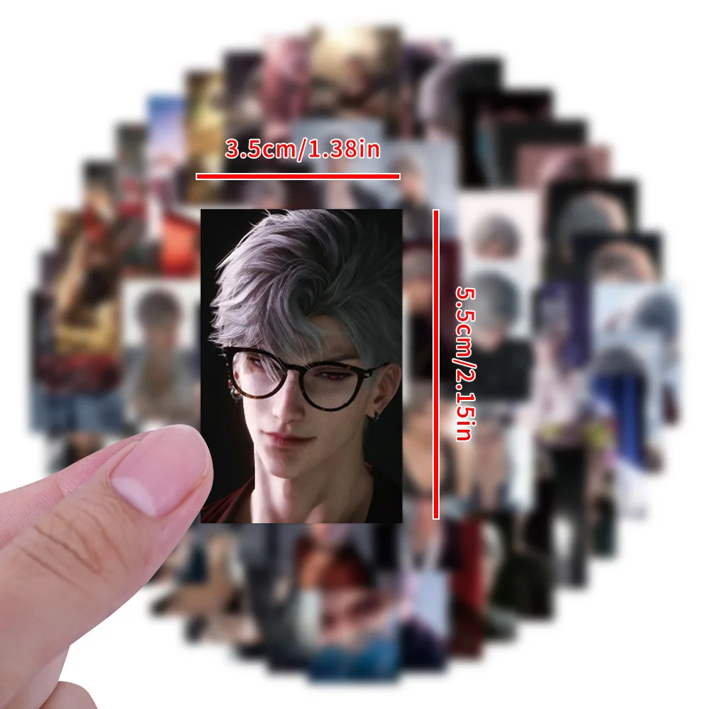 

10/80PCS Love and Deespace Game Male Lead Sylus Cartoon DIY Decorative Laptop Guitar Waterproof Sticker Kids Toy