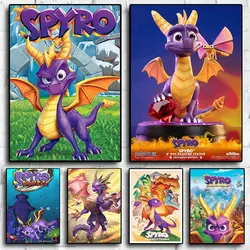 Spyro Reignited Trilogy Modern Game Posters  Quality Canvas Cartoon Painting for Living Office Room Art Home Wall Decoration