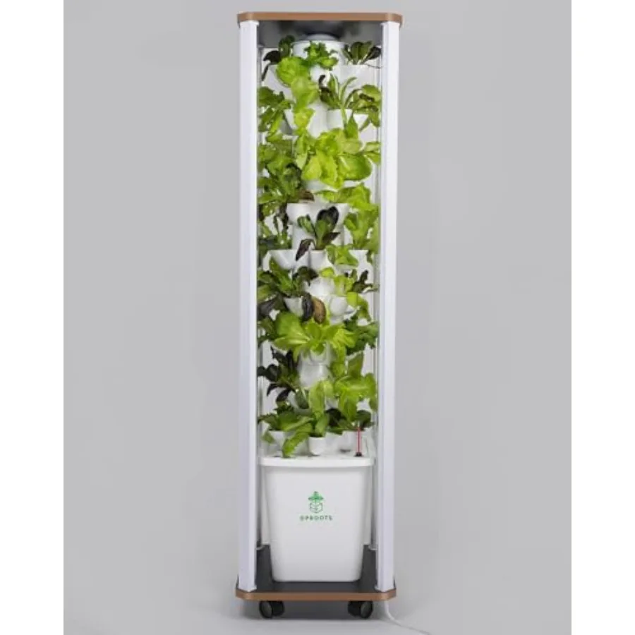

Hydroponics Tower Growing System with 45 Pods Vertical Indoor Garden featuring 360 Full-Spectrum Lights and Automatic Water Cir