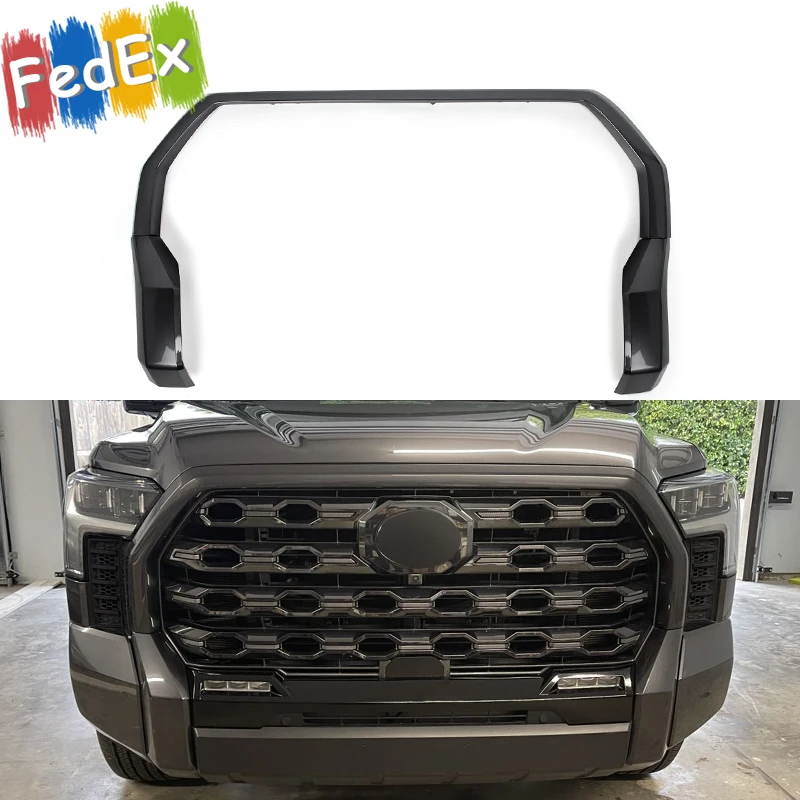 

Front Bumper Grille Trim Molding Compatible With Toyota Tundra 2022 2023 2024 1G3 Magnetic Gray Front Grill Surround Trim Cover