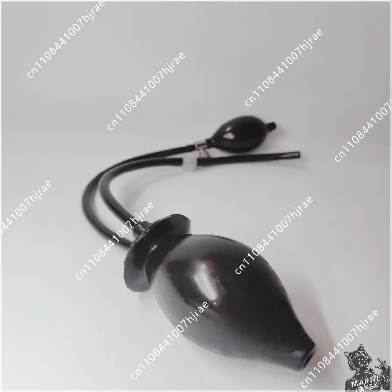 Latex upgraded inflatable hollow latex plug, one-way filling, manual inflatable latex accessories