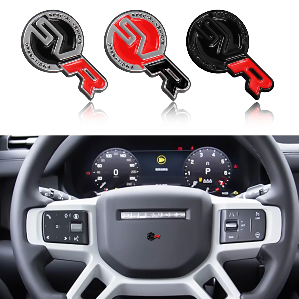 Car Steering Wheel Center Console Air Outlet Interior Stickers SVR Styling Badge Decoration Sticker For Land Rover Range Rover