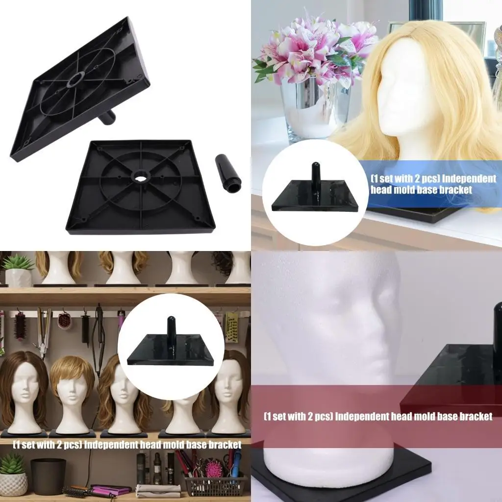  Pack Of 2 Plastic Head Model Square Trays For Stable Jewelry Display In Stores