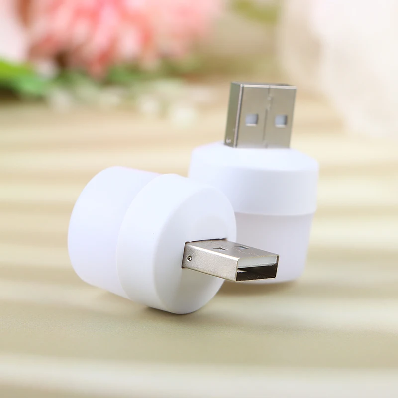 โคมไฟปลั๊ก USB สี1ชิ้น pelindung Mata สว่าง5V 1A 1W ชาร์จไฟมือถือด้วยคอมพิวเตอร์แบบ USB โคมไฟบรรยากาศขนาดเล็ก