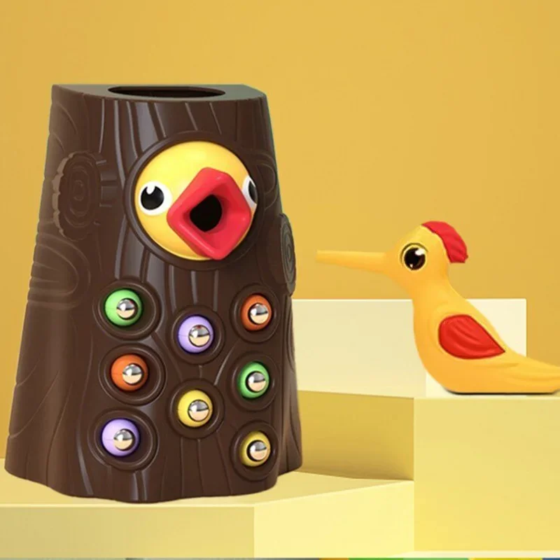 

Woodpecker Catching Worms And Feeding Game Toys Montessori Toddler Magnetic Set Fine Motor Skill Preschool Toys For Kids Gift