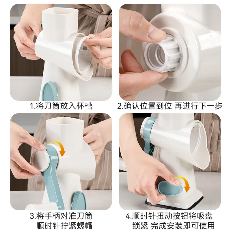 Hand Crank Ice Crusher Manual Shaved Ice Machine for Home Use Small Snow Cone Maker Slushy Machine