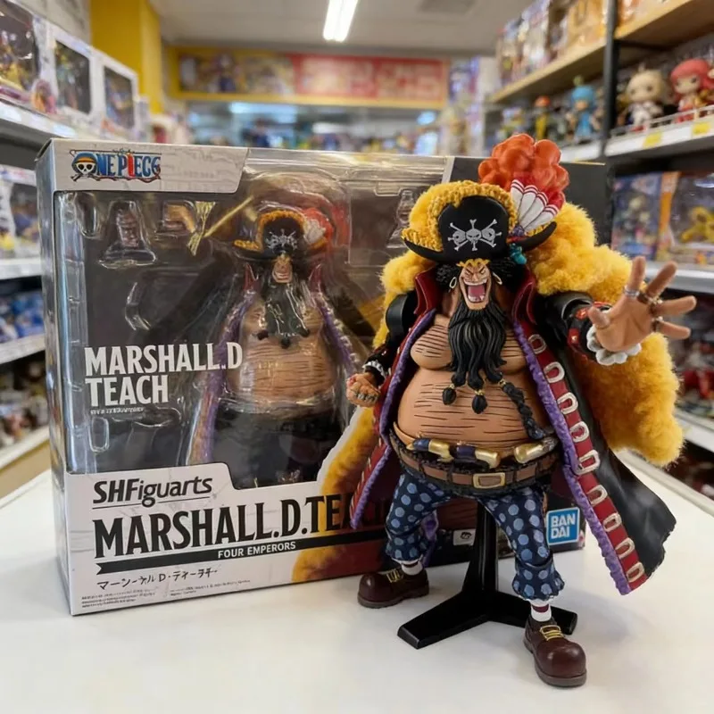 

In Stock Bandai S.H.Figuarts One Piece Blackbeard Marshall D. Teach Four Emperors Articulated Action Figure, Gift for Boys
