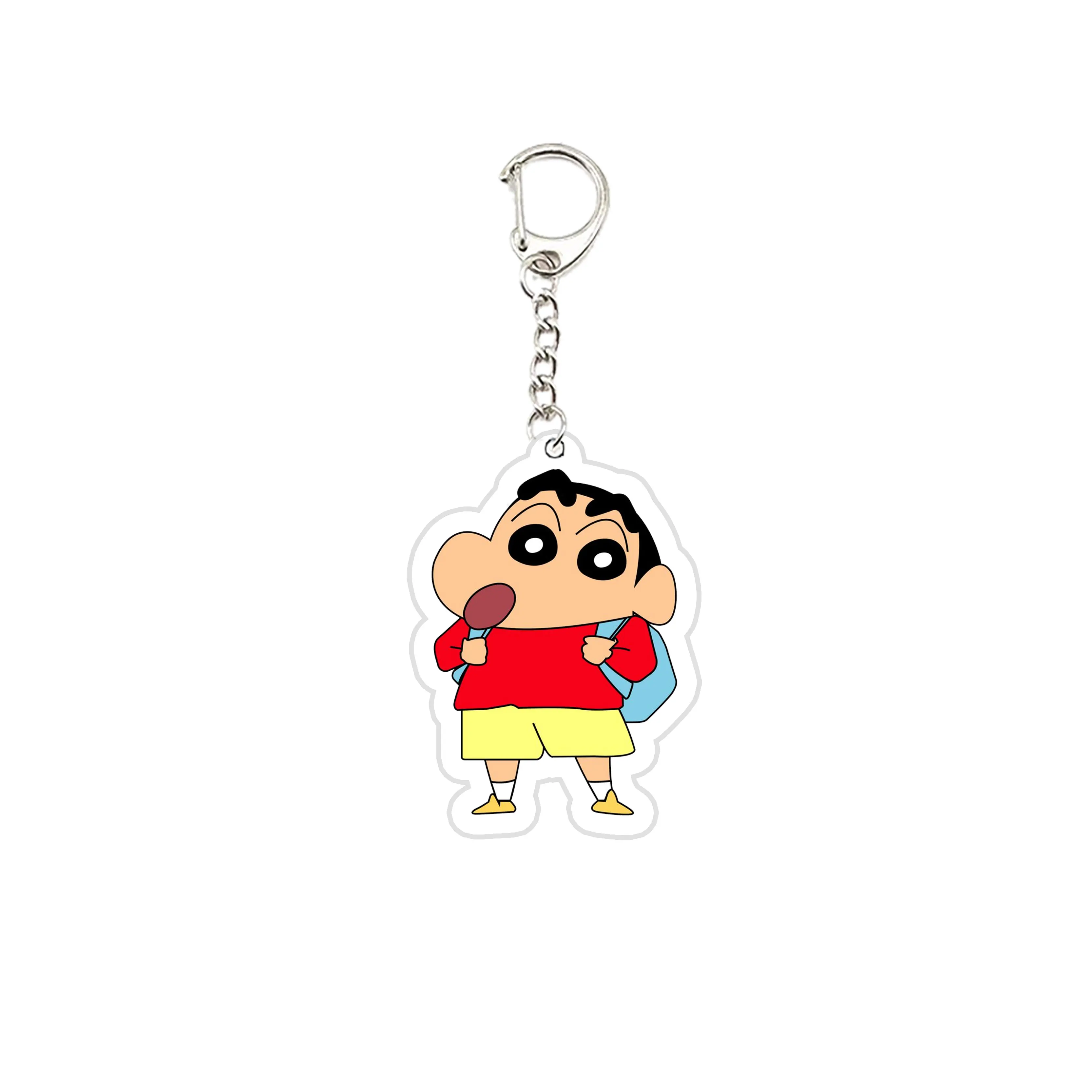 Japan Anime ShinChan Keychains 짱구 Pendant Keyring for Accessories Bag Key Chain Ring Jewelry Fans Gifts