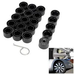 20pcs 17mm For Golf For Bora Black Protection Accessorie With Removal Tool Bolt Cap Covers Wheel Lug Nut For VW