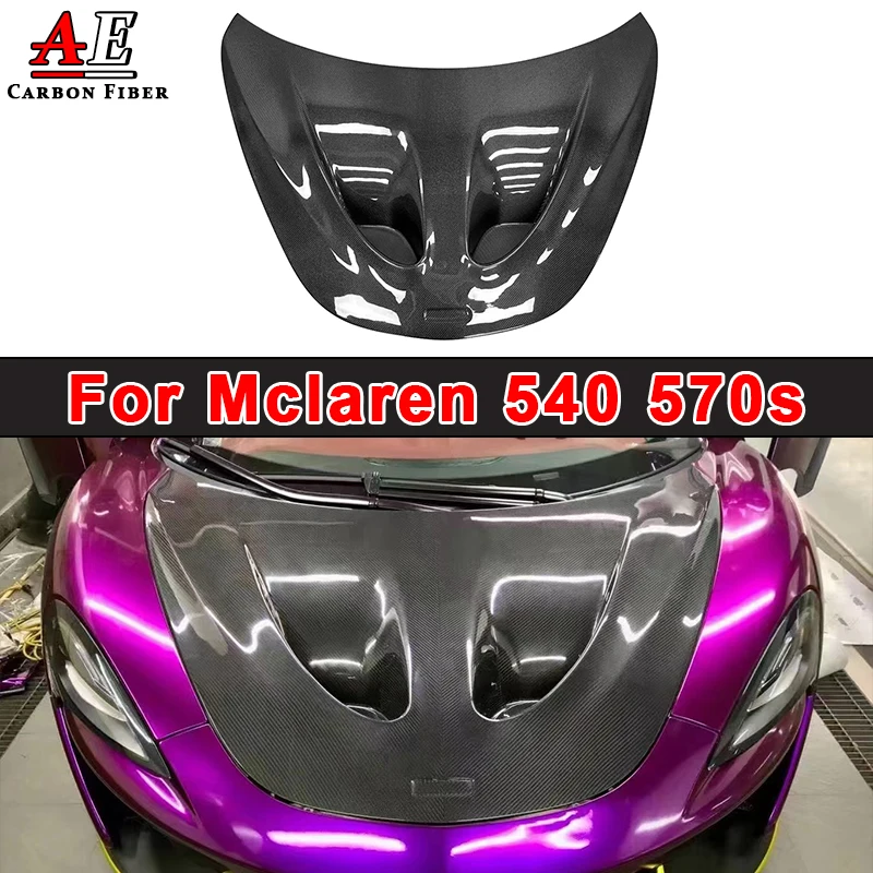 

Carbon Fiber Front Bumper Engine Hood Air Intake Vent Panel Bonnet Cover For Mclaren 540 570s P1 Style Body Kit
