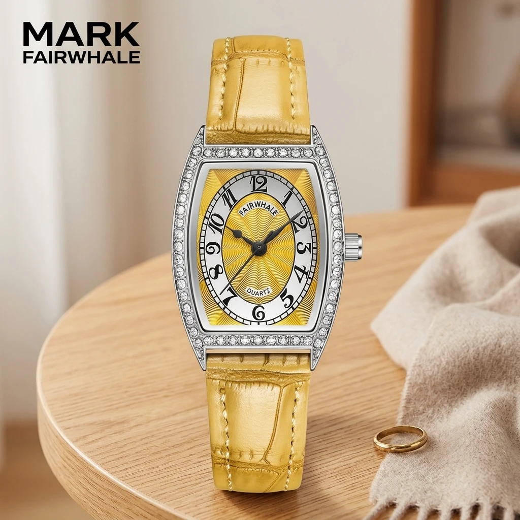 Guilloché Dial Watch - Montre à quartz pour femme Mark