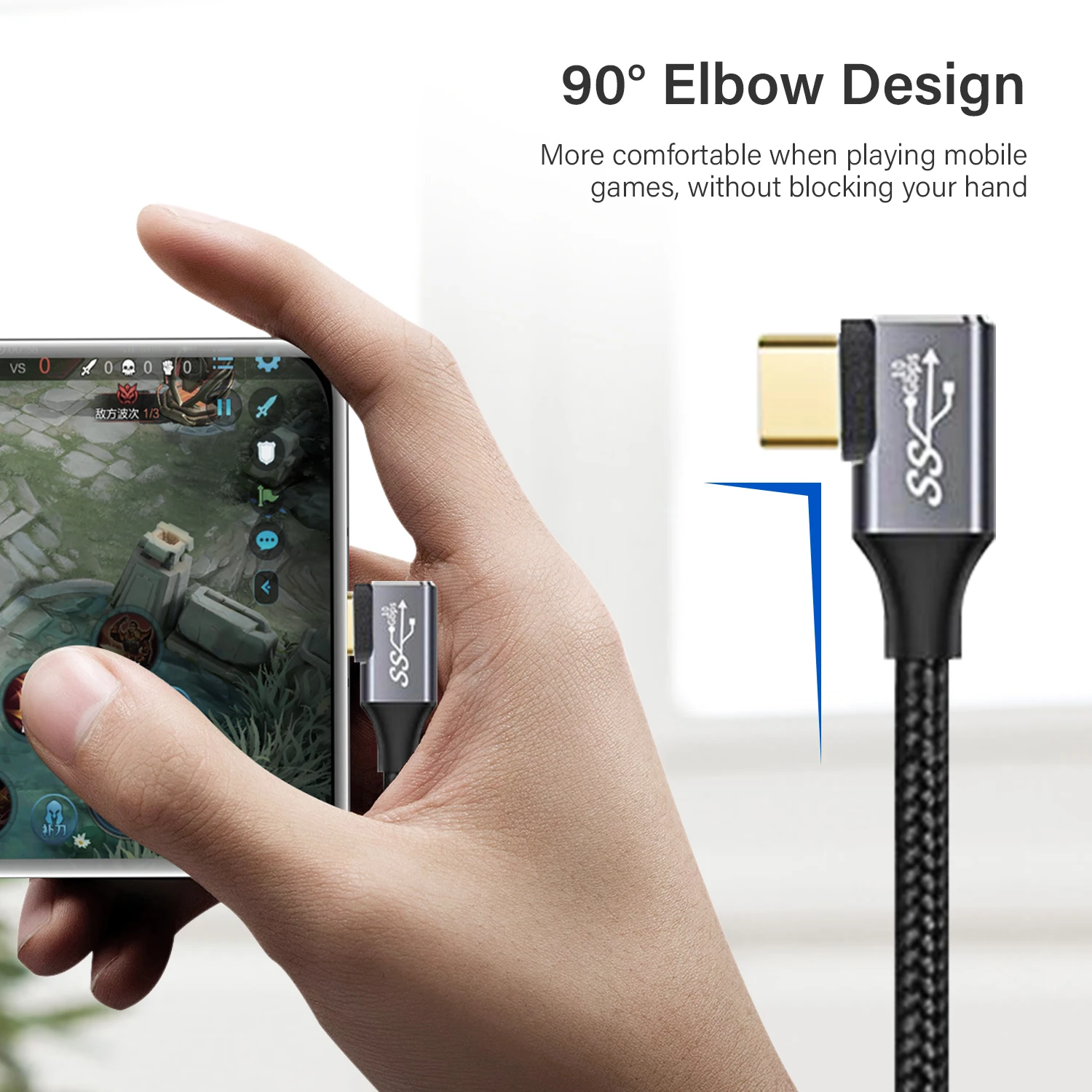 100W PD Fast Charging Cable Male to Female Data Line 4K@60HZ Video Cord 10Gbps USB 3.1 Gen 2 Type C Extension Cable For Laptop image 4