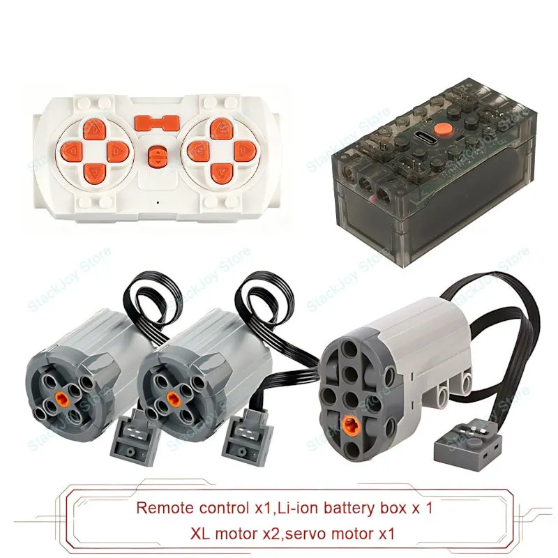 Intelligentes kabelloses Bauset, Bluetooth-Motor, APP-Geschwindigkeitsregelung für Legoeds, PF-Blöcke, wiederaufladbarer Akku im Lieferumfang enthalten