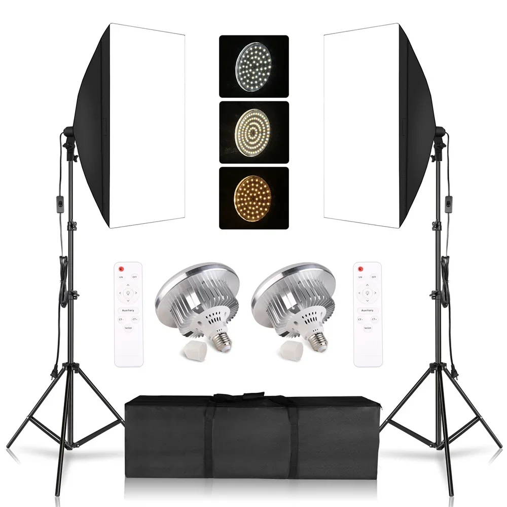 

Photography 50x70CM Softbox Lighting Kits Professional Continuous Light System Equipment Photo Studio