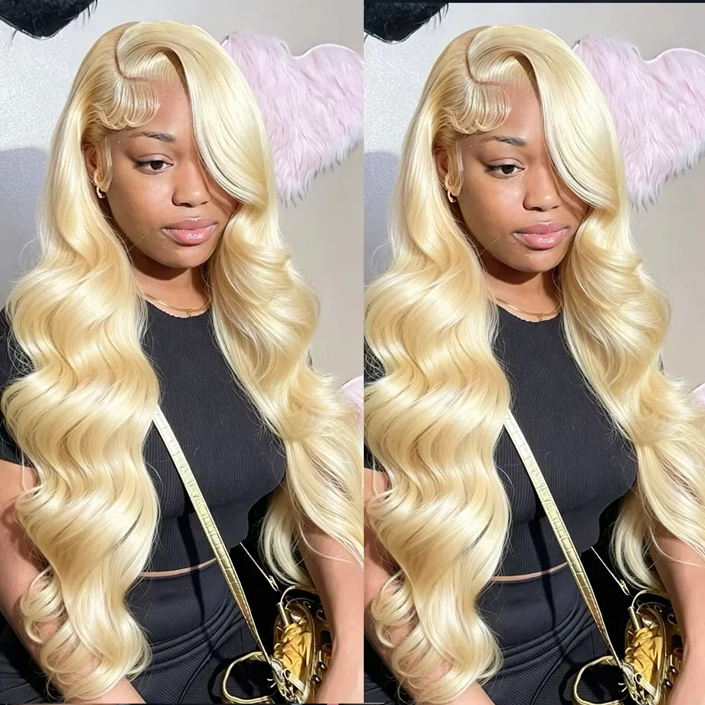 613 Blonde Body Wave Lace Front Wig - 613 허니 블론드 바디 웨이브 브라질리언