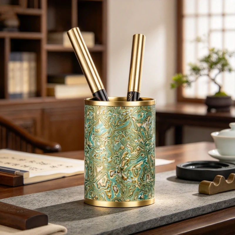 portapenne-in-ottone-con-intarsi-in-madreperla-organizer-decorativo-da-scrivania-per-ufficio-studio-insegnanti-regalo-di-laurea-regalo-aziendale