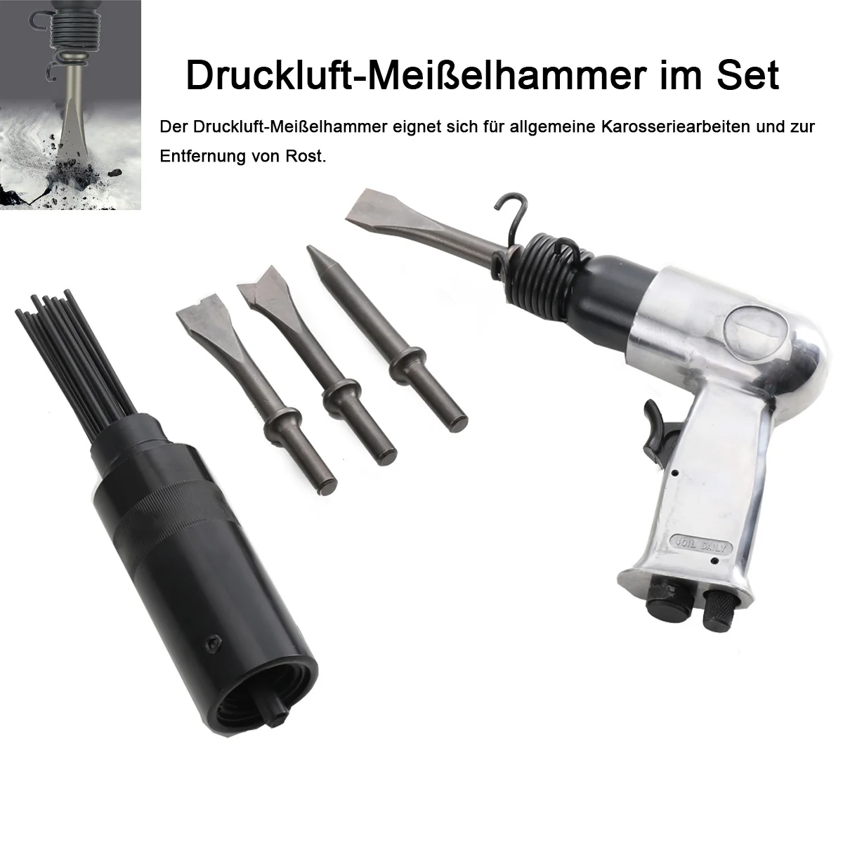 1/4 "150 مللي متر مطرقة صناعية مقبض قوي مستقيم نوع إزميل مطرقة هوائية مجرفة أداة أداة هوائية