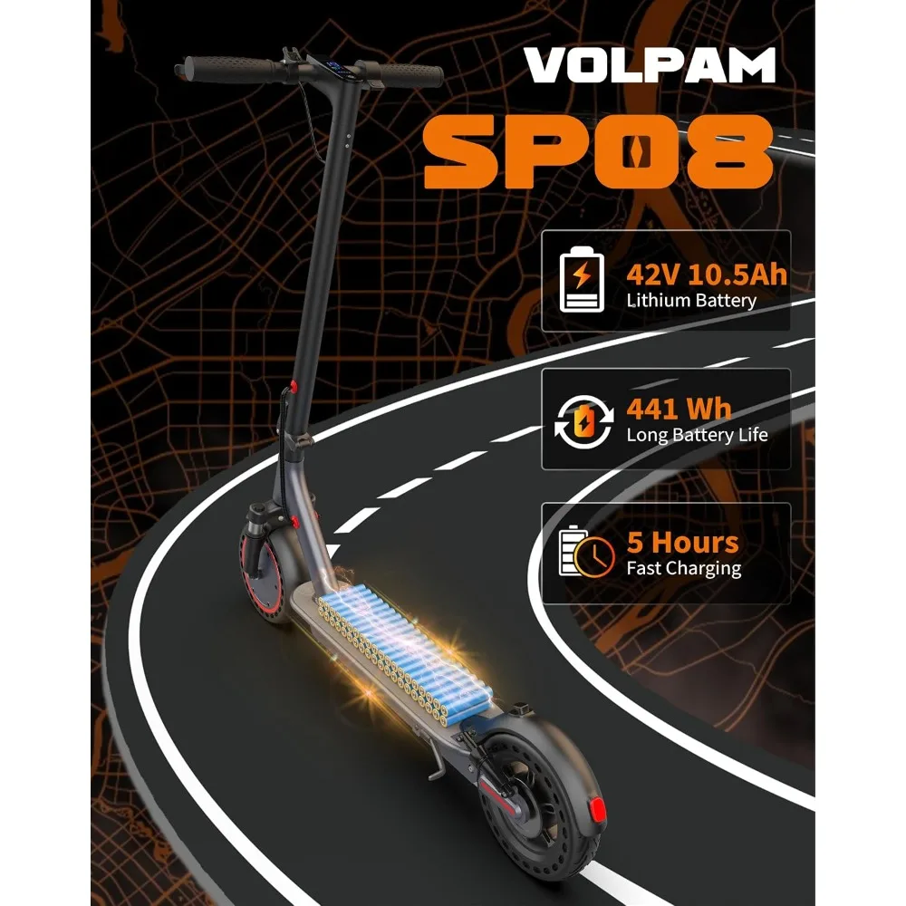 Electric Scooter, 350W/500W Motor, 21/28/40 Miles Long Range