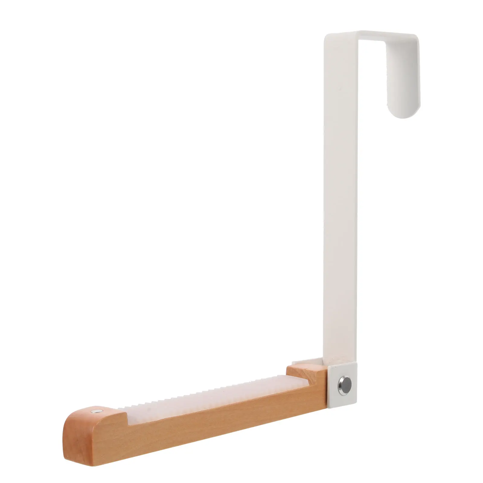 

Creative 1 Pack Over Hook Organizer For Coat Hat Towel Rust-Proof Iron Wood Multi-Function Door Hanger No Nails Punch-Free Easy