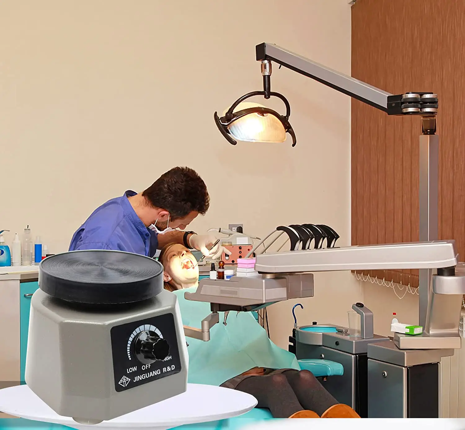 Lab Vibrator Oscillator Laboratorium Tandheelkundige Shaker Mixer Apparatuur Gips Mengmachine 110V 220V