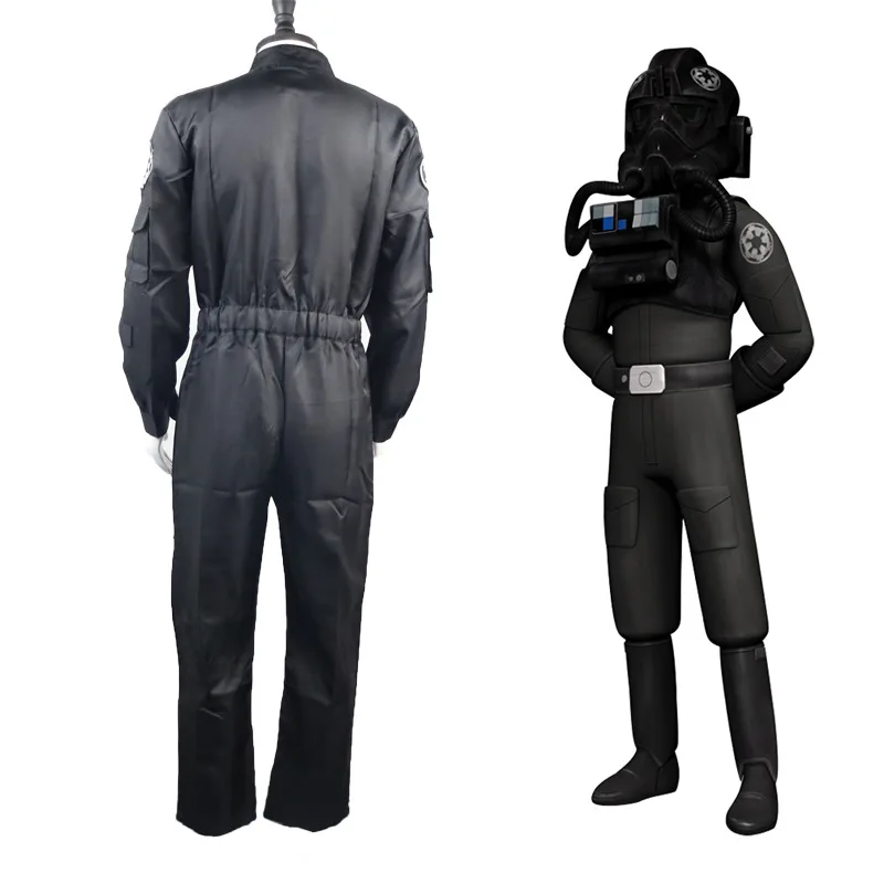 Free Shipping 2021 New Adult Jumpsuit Star Imperial Tie Fighter Pilot Flight Suit Cosplay Costume Uniform Suit Full Set