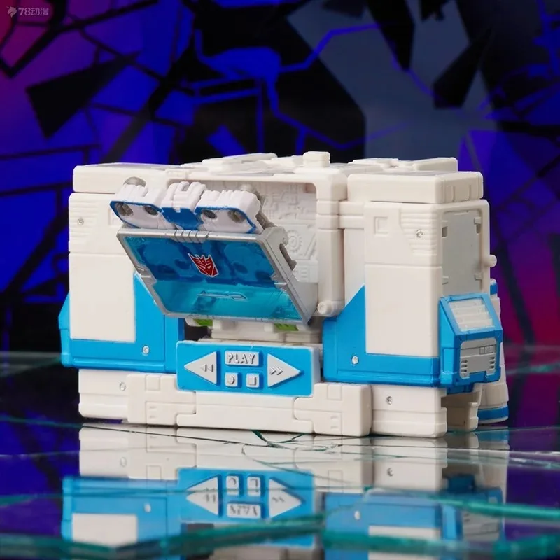 ของเล่นโมเดลแอ็คชั่นฟิกเกอร์แท้จาก Hasbro Transformers Shattered Glass Sound Wave Blaster Rewind Voyager Class รุ่นใหม่