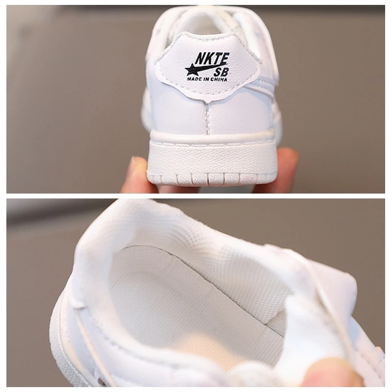 XUANMU Printemps Automne Nouvelles Baskets pour Enfants Garçons Chaussures Basses Décontractées Chaussures pour Femmes Bébé Petites Blanc 1-6 Ans Z0018_voghion.com